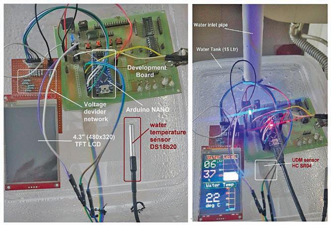 WATER LEVEL And TEMPERATURE MONITOR With TFT Graphics Using Arduino